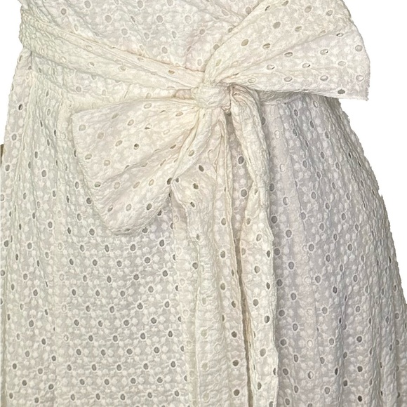 Karen Kane White Eyelet Wrap Dress - Picture 3 of 5
